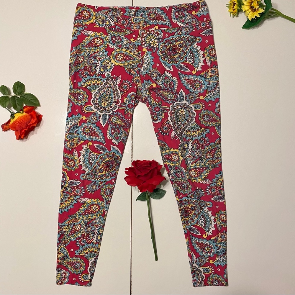 3 For $35 LulaRoe Paisley Leggings Tall & Curvy
